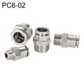 PC6-02 LAIZE Nickel Plated Copper Male Thread Straight Pneumatic Quick Connector