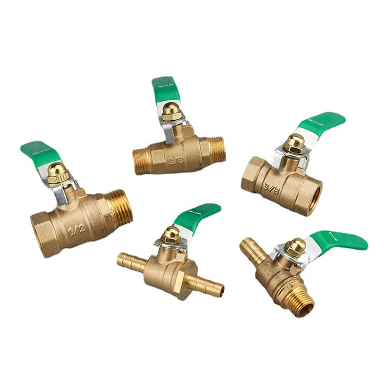 LAIZE Pneumatic Hose Connector Thickened Brass Ball Valve, Size:Outside 2 Point-Barb 12mm