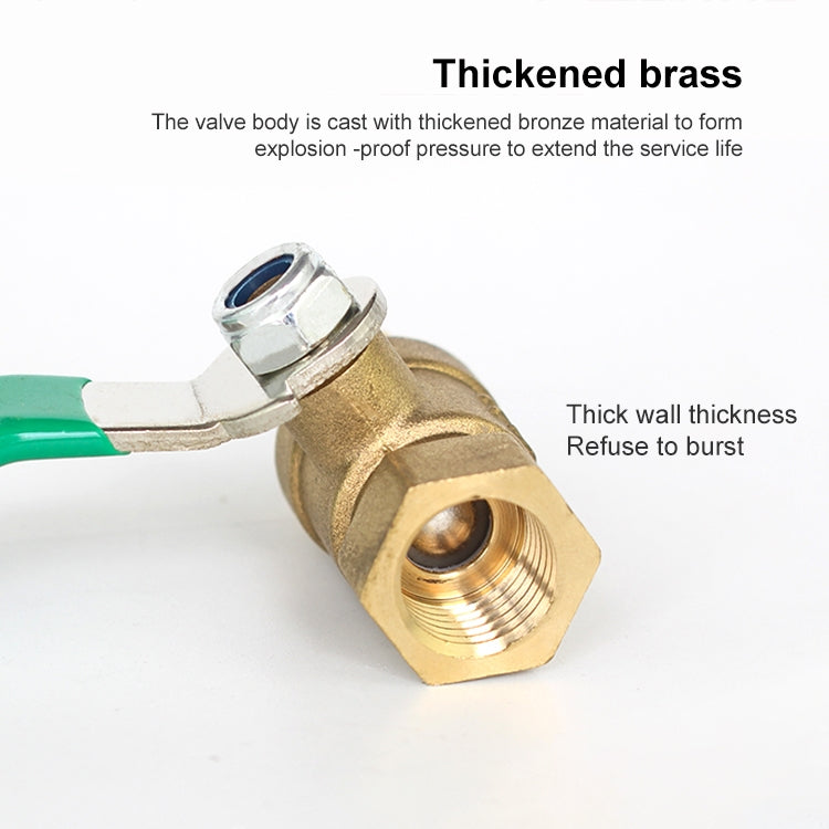 LAIZE Pneumatic Hose Connector Thickened Brass Ball Valve, Size:Outside 2 Point-Barb 12mm