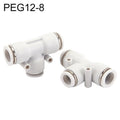 PEG12-8 LAIZE PW T-type Tee Reducing Pneumatic Quick Fitting Connector