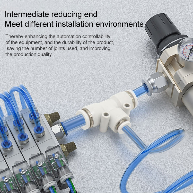 PEG16-12 LAIZE PW T-type Tee Reducing Pneumatic Quick Fitting Connector