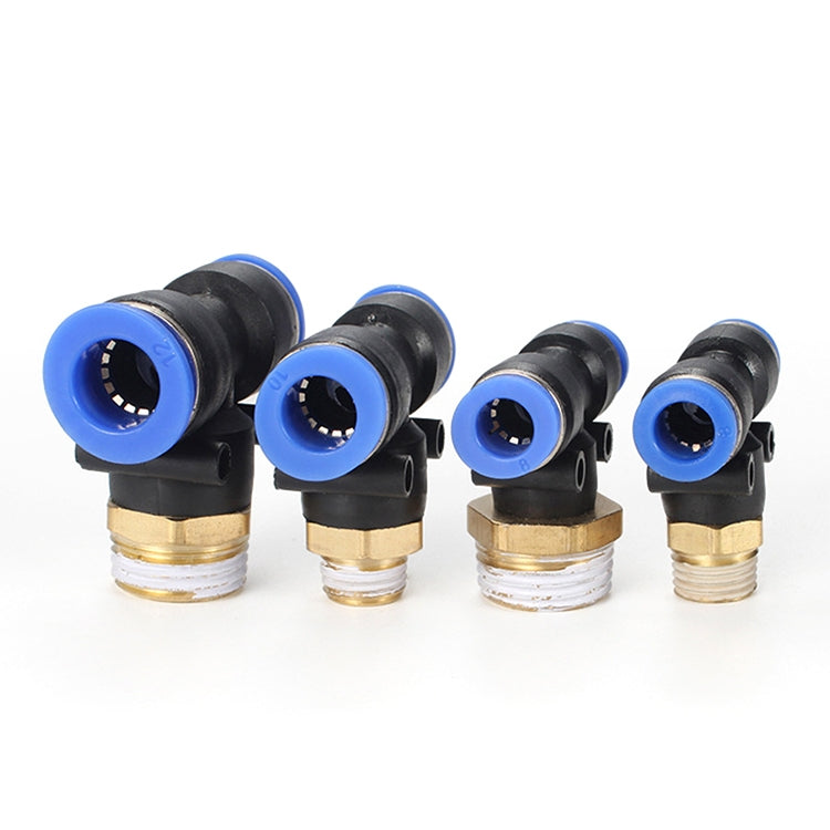 PB8-04 LAIZE Plastic T-type Tee Male Thread Pneumatic Quick Connector