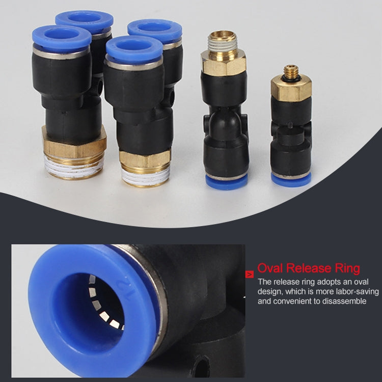 PX12-04 LAIZE Plastic Y-type Tee Male Thread Pneumatic Quick Connector