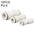 PU-4 LAIZE 10pcs PU Straight Pneumatic Quick Fitting Connector