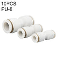 PU-8 LAIZE 10pcs PU Straight Pneumatic Quick Fitting Connector
