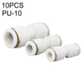 PU-10 LAIZE 10pcs PU Straight Pneumatic Quick Fitting Connector