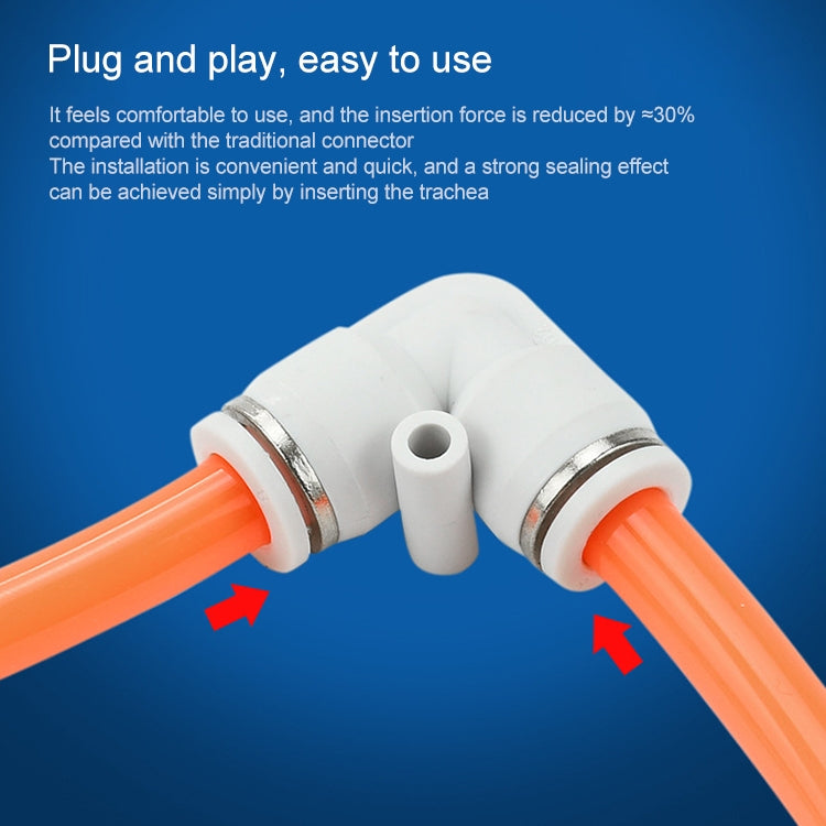PV-4 LAIZE 10pcs PV Elbow Pneumatic Quick Fitting Connector