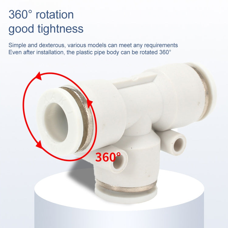 PE-16 LAIZE PE T-type Tee Pneumatic Quick Fitting Connector