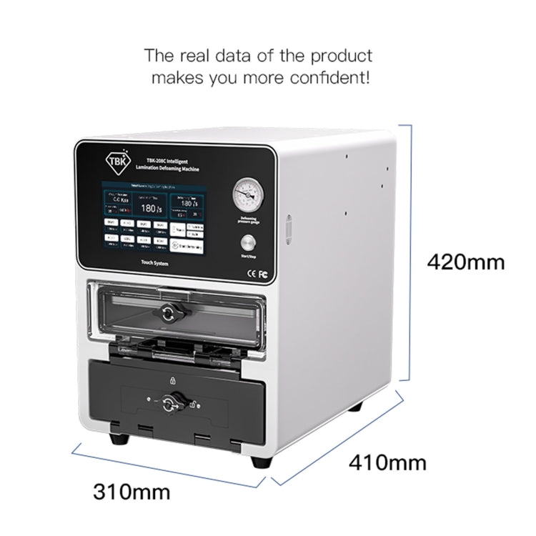 TBK 208C 15-inch Curved Screen Laminating and Defoaming Machine, Plug:UK Plug