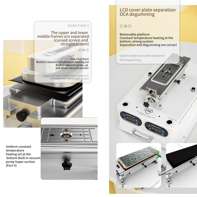TBK 258S Intelligent Multi-function UV Cured Disassembly Machine, Plug:US Plug