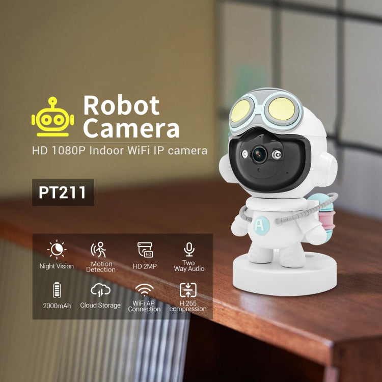 ESCAM PT211 Motion Detection & Tracking 2MP Sound Alarm Cloud Storage Two-way Audio Night Vision WiFi Camera, Plug Type:AU Plug