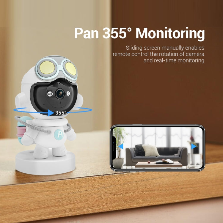ESCAM PT211 Motion Detection & Tracking 2MP Sound Alarm Cloud Storage Two-way Audio Night Vision WiFi Camera, Plug Type:AU Plug