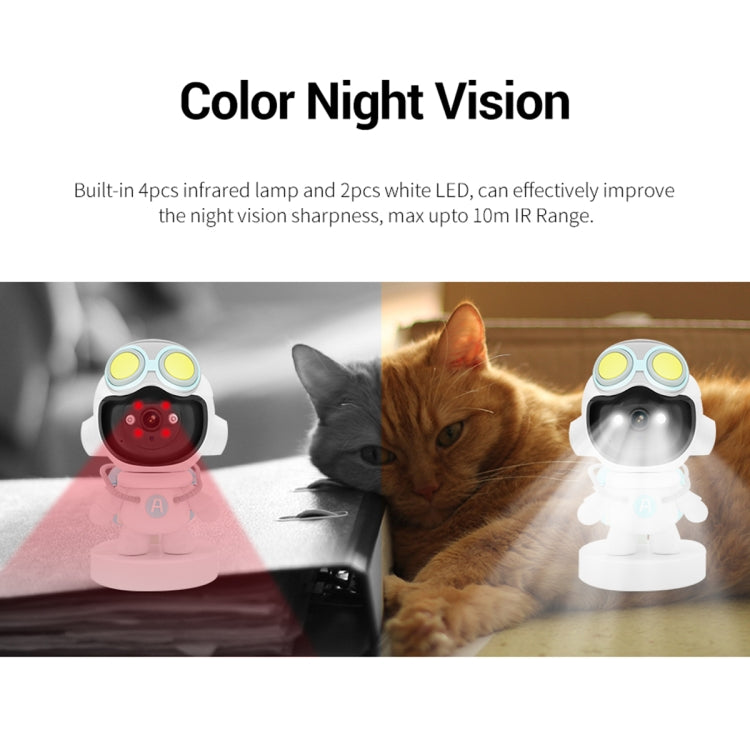 ESCAM PT211 Motion Detection & Tracking 2MP Sound Alarm Cloud Storage Two-way Audio Night Vision WiFi Camera, Plug Type:AU Plug