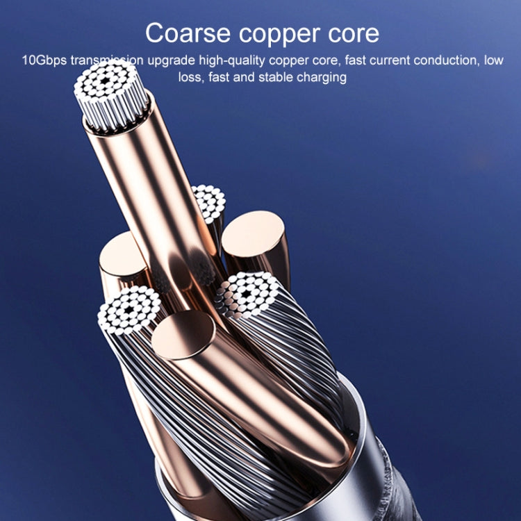 For Steam Deck Gen 100W USB-C/Type-C Male to USB-C/Type-C Female Stereo Curved Extension Cable, Length:1.5m