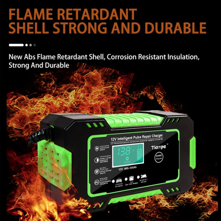 Motorcycle / Car Battery Smart Charger with LCD Screen, Plug Type:JP Plug