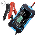 Motorcycle / Car Battery Smart Charger with LCD Creen, Plug Type:US Plug(Blue)