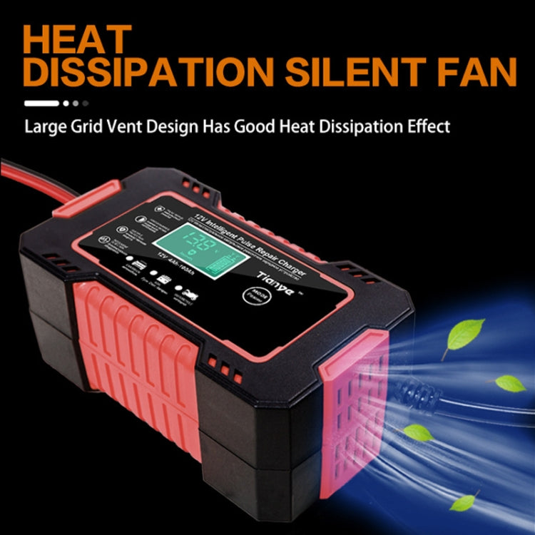 Motorcycle / Car Battery Smart Charger with LCD Creen, Plug Type:AU Plug(Red)