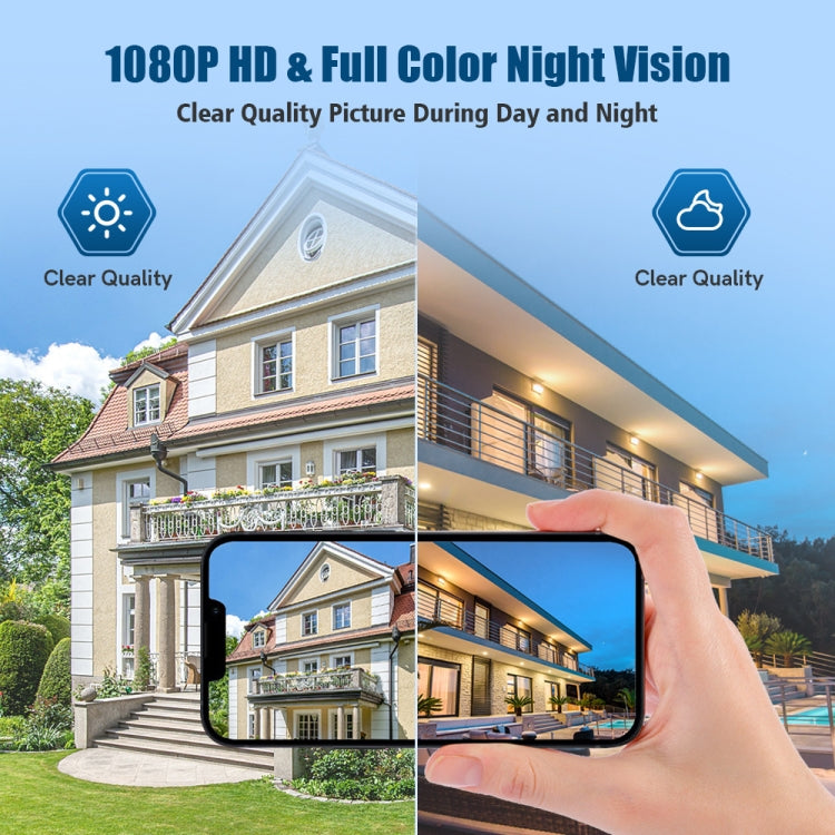 DP27 1080P Clock Plug Card WiFi Camera, Support Two-way Voice Intercom & Mobile Monitoring, Specification:EU Plug(White)