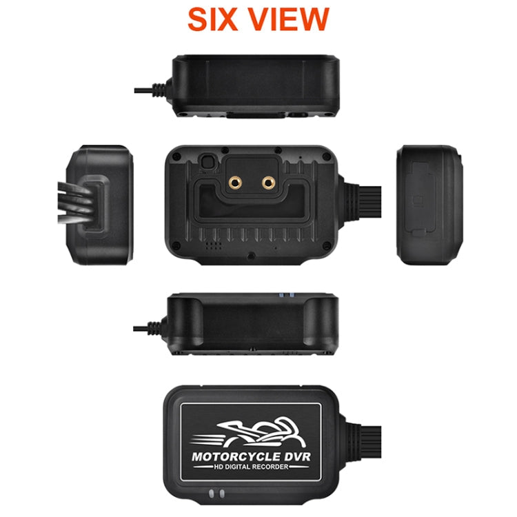 SE3 Dual AHD 1080P Waterproof HD Motorcycle DVR Without Screen, Support TF Card / Cycling Video / Parking Monitoring