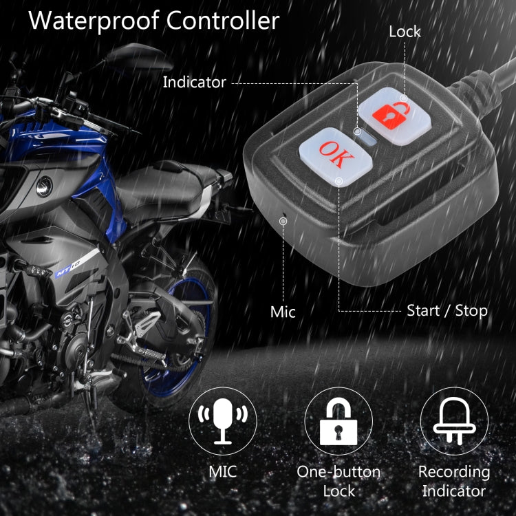 SE20 2.0 inch 1080P Waterproof HD Motorcycle DVR, Support TF Card / Cycling Video / Parking Monitoring
