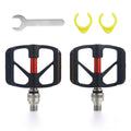 QR610 1 Pair Carbon Fiber Bicycle Quick Release Pedals(Red Axis)