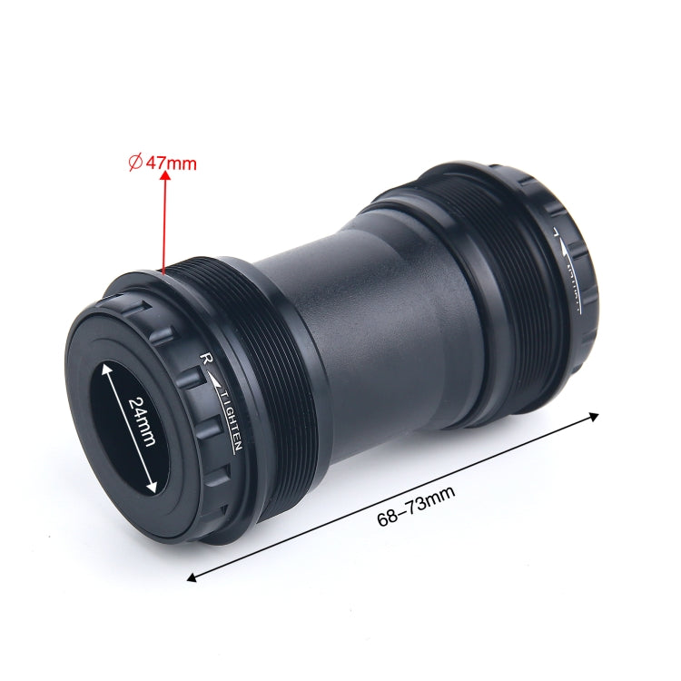 T47A24 Bottom Bracket Fits 68mm/73mm Width of Bicycle Frame(Black)