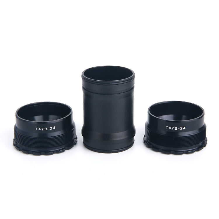 T47B24 Bottom Bracket Fits 86.5mm Width of Bicycle Frame(Black)