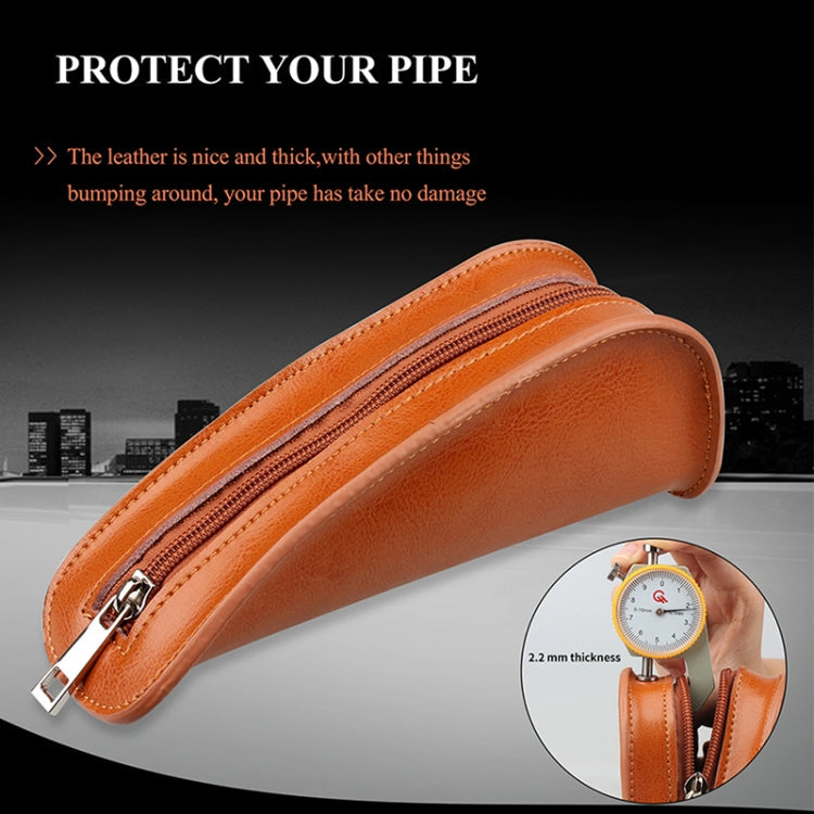 FIREDOG CL53 Portable Leather Smoking Set Smoking Bag(Light Brown)