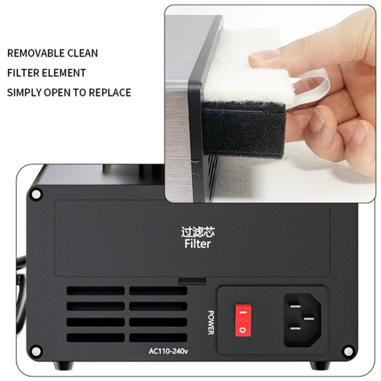 D301 Multifunctional Intelligent Smoking Constant Temperature Soldering Disassembly Rework Station(US Plug)