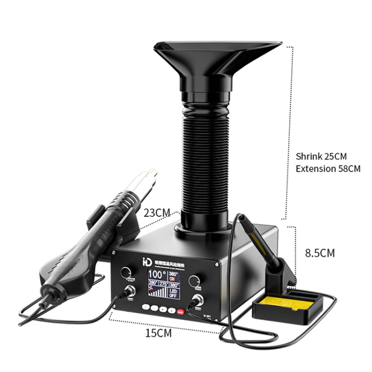 D301 Multifunctional Intelligent Smoking Constant Temperature Soldering Disassembly Rework Station(UK Plug)