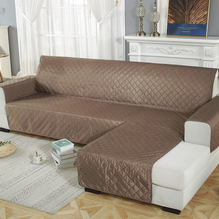 Waterproof Non-slip Pet Cushion One-piece Assemble Sofa Cover, Size:Right-240x270cm(Coffee)
