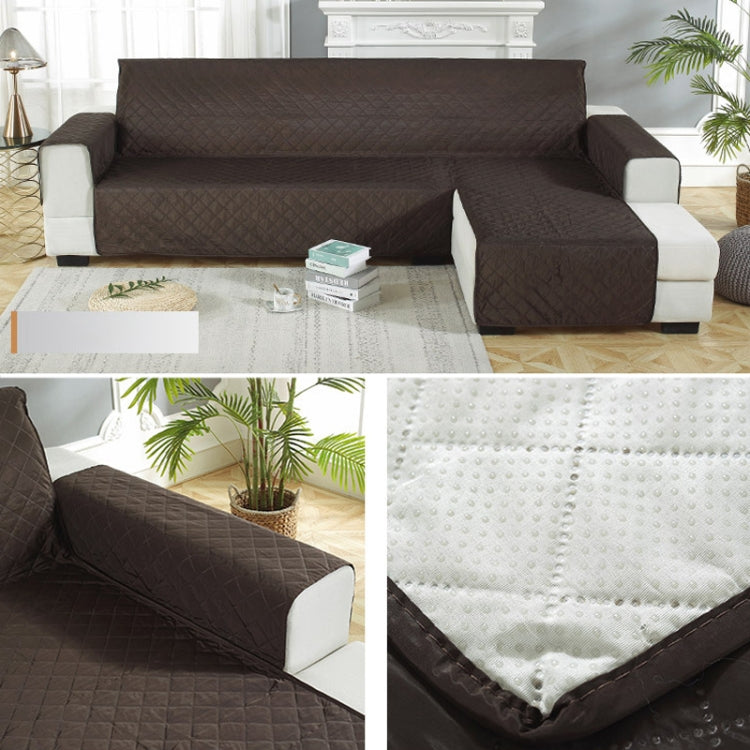 Waterproof Non-slip Pet Cushion One-piece Assemble Sofa Cover, Size:Right-240x270cm(Black Coffee)