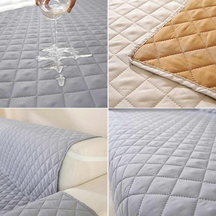 Double-sided Waterproof Pet Cushion Diamond Pattern Sofa Cover, Size:190x196cm(Navy Blue)