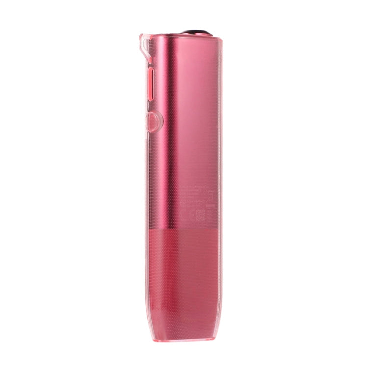 For IQOS ILUMA ONE TPU Electronic Cigarette Case with Lanyard Hole(Transparent Red)