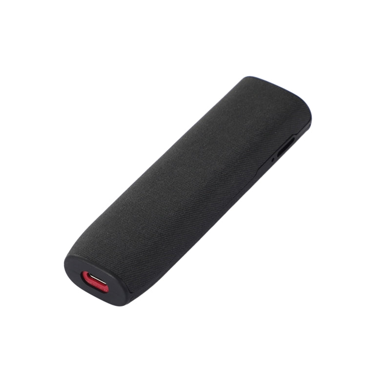 For IQOS ILUMA ONE Twill TPU+PU Electronic Cigarette Case with Lanyard(Black)