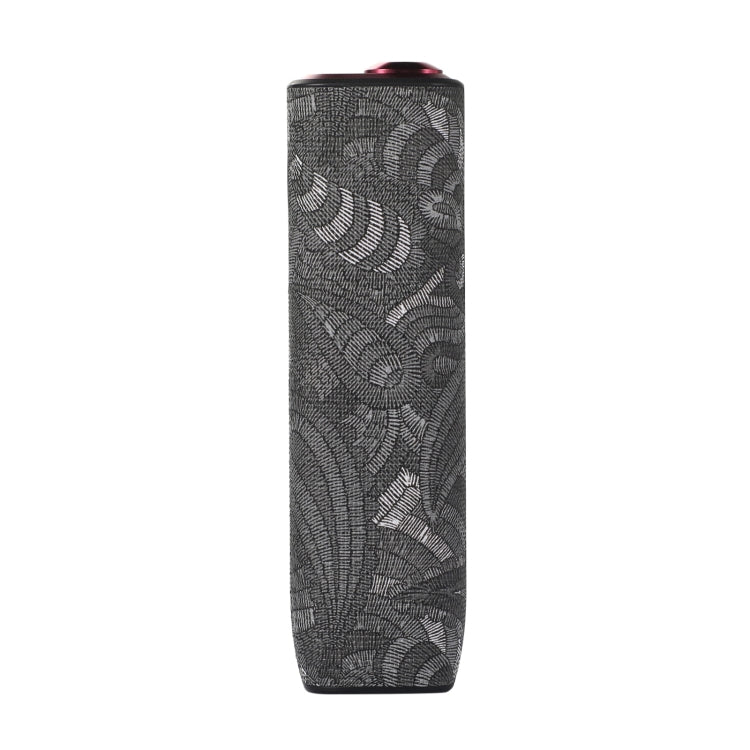 For IQOS ILUMA ONE TPU+PU Skinned Electronic Cigarette Protective Case with Lanyard(Cashew Flower Black)