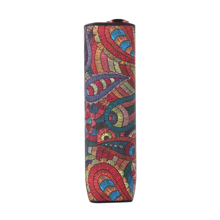 For IQOS ILUMA ONE TPU+PU Skinned Electronic Cigarette Protective Case with Lanyard(Cashew Flower Red)