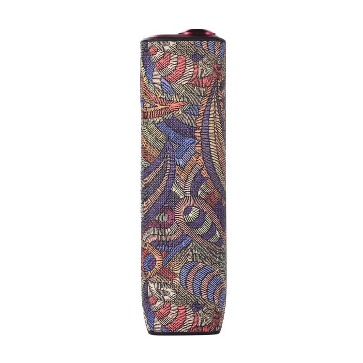 For IQOS ILUMA ONE TPU+PU Skinned Electronic Cigarette Protective Case with Lanyard(Cashew Flower Purple)