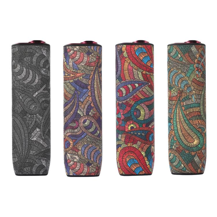 For IQOS ILUMA ONE TPU+PU Skinned Electronic Cigarette Protective Case with Lanyard(Cashew Flower Red)