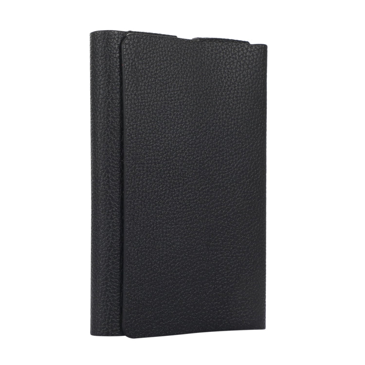 For IQOS ILUMA ONE Litchi Pattern Electronic Cigarette Leather Storage Bag(Black)