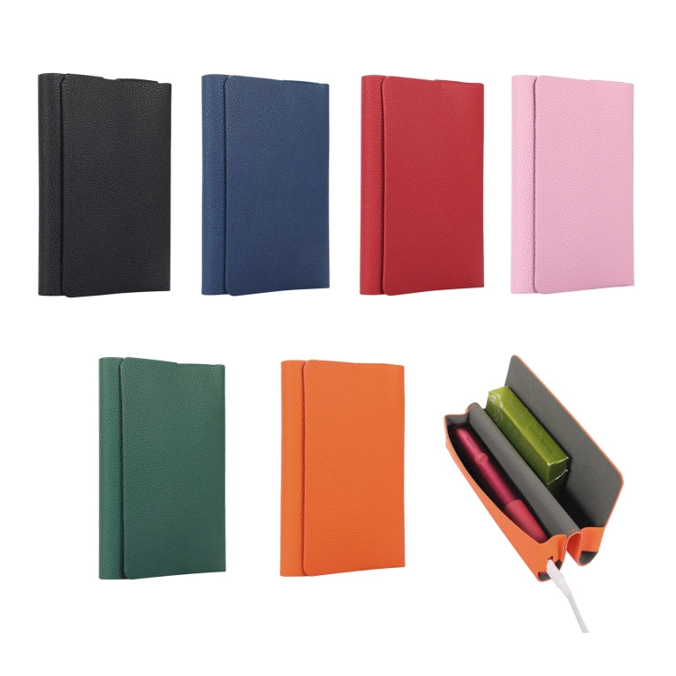 For IQOS ILUMA ONE Litchi Pattern Electronic Cigarette Leather Storage Bag(Green)