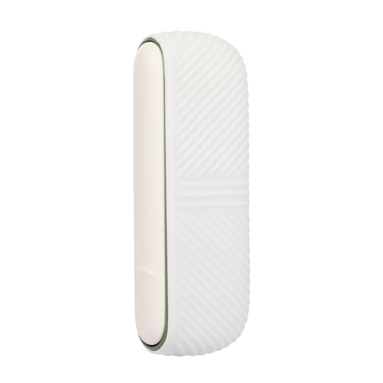 For IQOS ILUMA Silicone Electronic Cigarette Case Charging Compartment With Side Cover(White)
