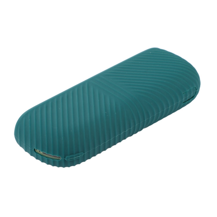 For IQOS ILUMA Silicone Electronic Cigarette Case Charging Compartment With Side Cover(Green)