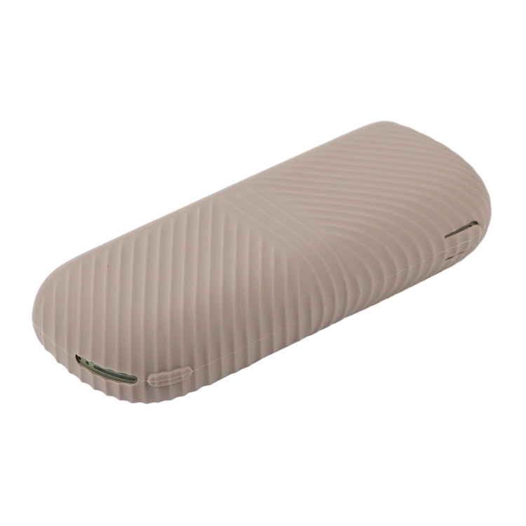 For IQOS ILUMA Silicone Electronic Cigarette Case Charging Compartment With Side Cover(Light Brown)