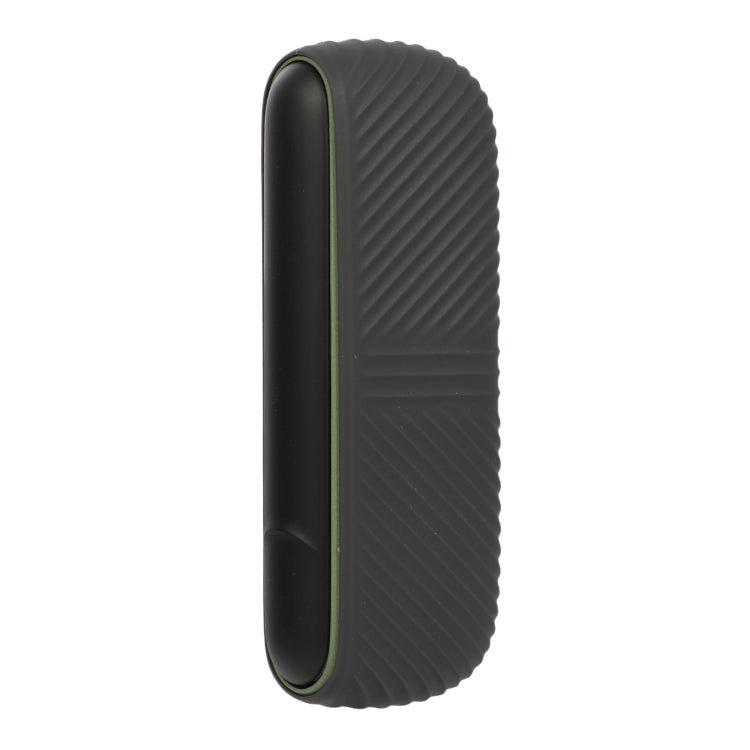 For IQOS ILUMA Silicone Electronic Cigarette Case Charging Compartment With Side Cover(Dark Grey)