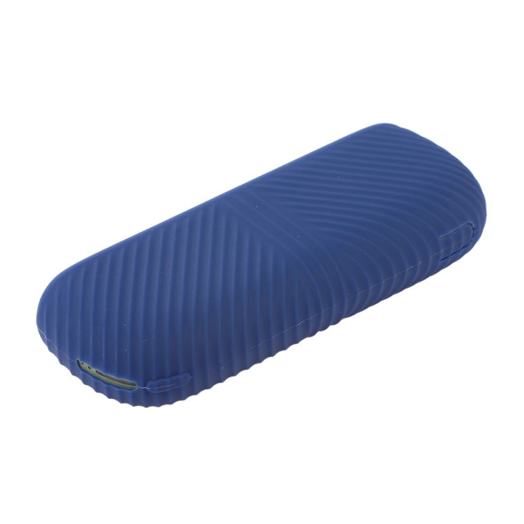 For IQOS ILUMA Silicone Electronic Cigarette Case Charging Compartment With Side Cover(Navy Blue)