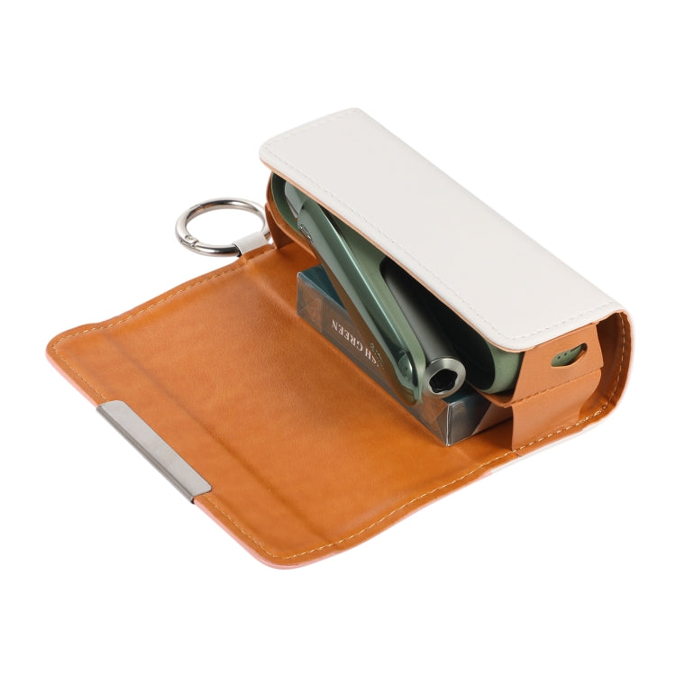 For IQOS ILUMA Portable Contrasting Color Electronic Cigarette Storage Bag with Hanging Loop(Pink + White)