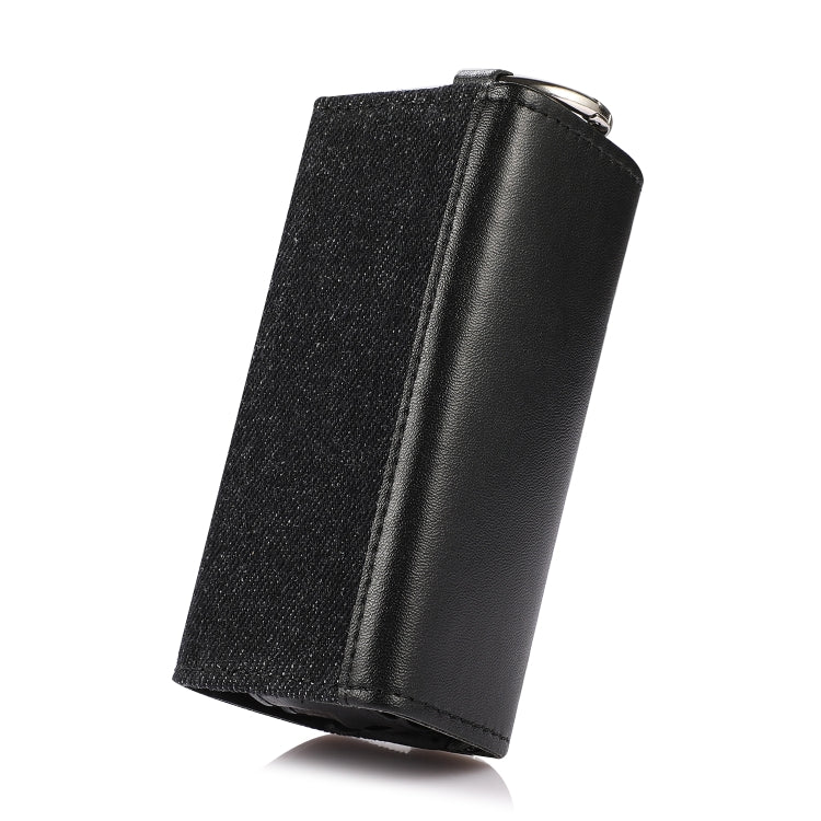 For IQOS ILUMA Portable Contrasting Color Electronic Cigarette Storage Bag with Hanging Loop(Black + Denim Black)