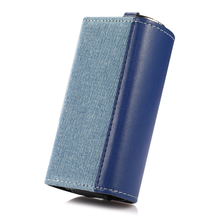 For IQOS ILUMA Portable Contrasting Color Electronic Cigarette Storage Bag with Hanging Loop(Blue + Denim Blue)