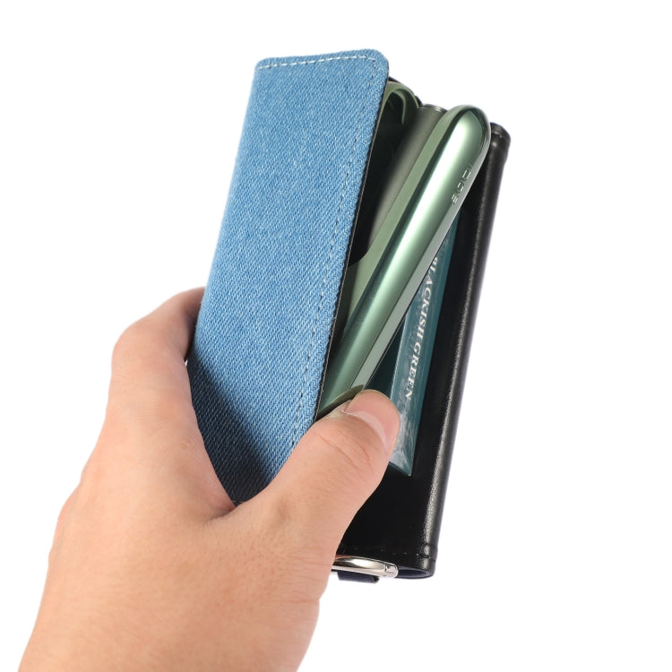 For IQOS ILUMA Portable Contrasting Color Electronic Cigarette Storage Bag with Hanging Loop(Blue + Denim Blue)